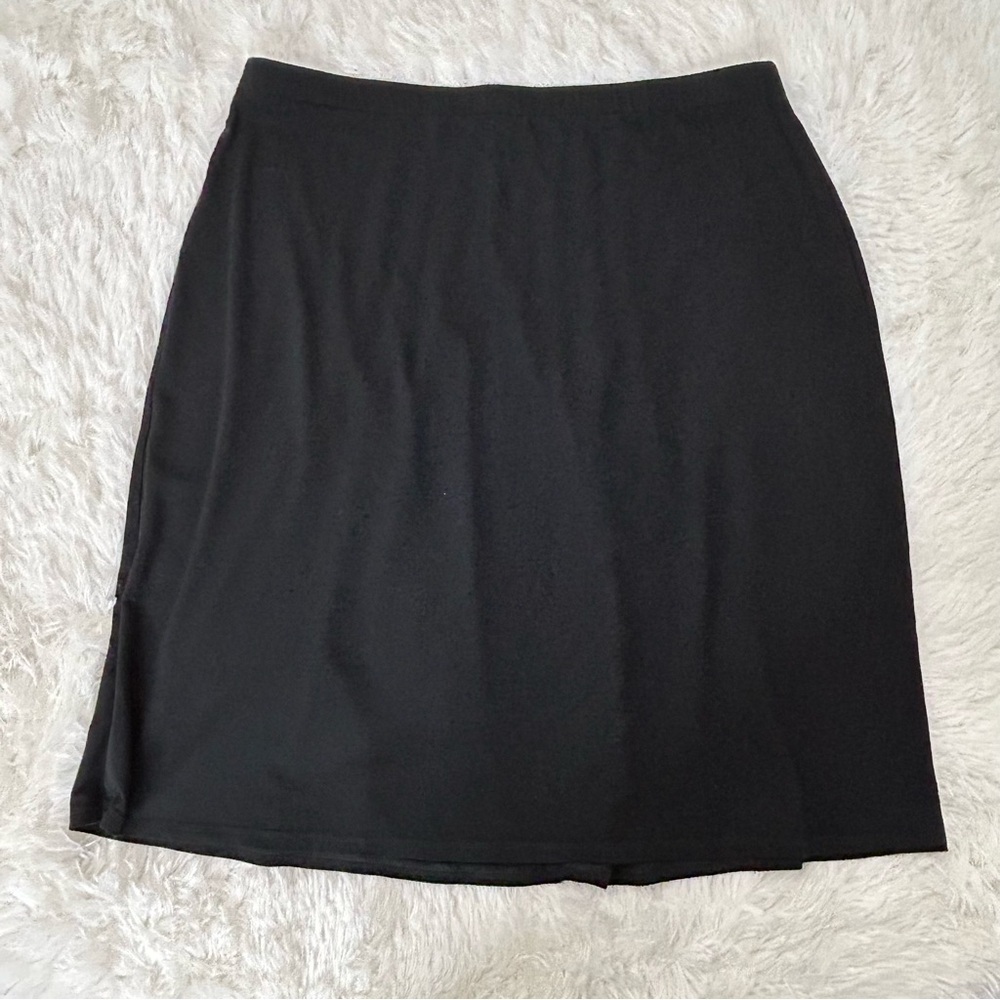 J. Jill Black Pleated Knee-Length A-Line Skirt - Picture 4 of 7